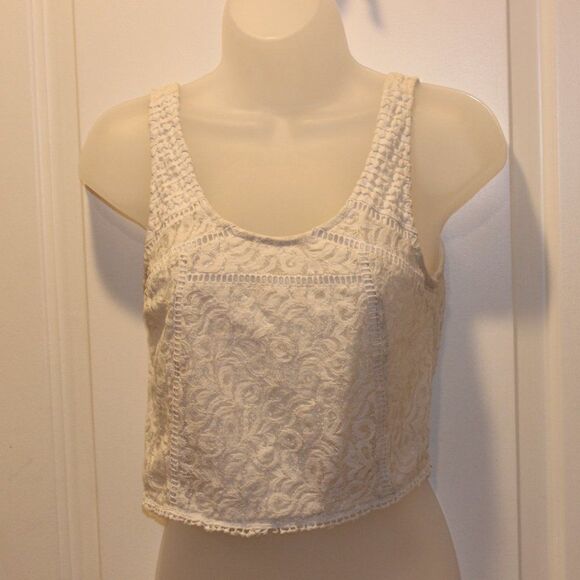 ZARA White Crop Top women size M Medium - Picture 3 of 6